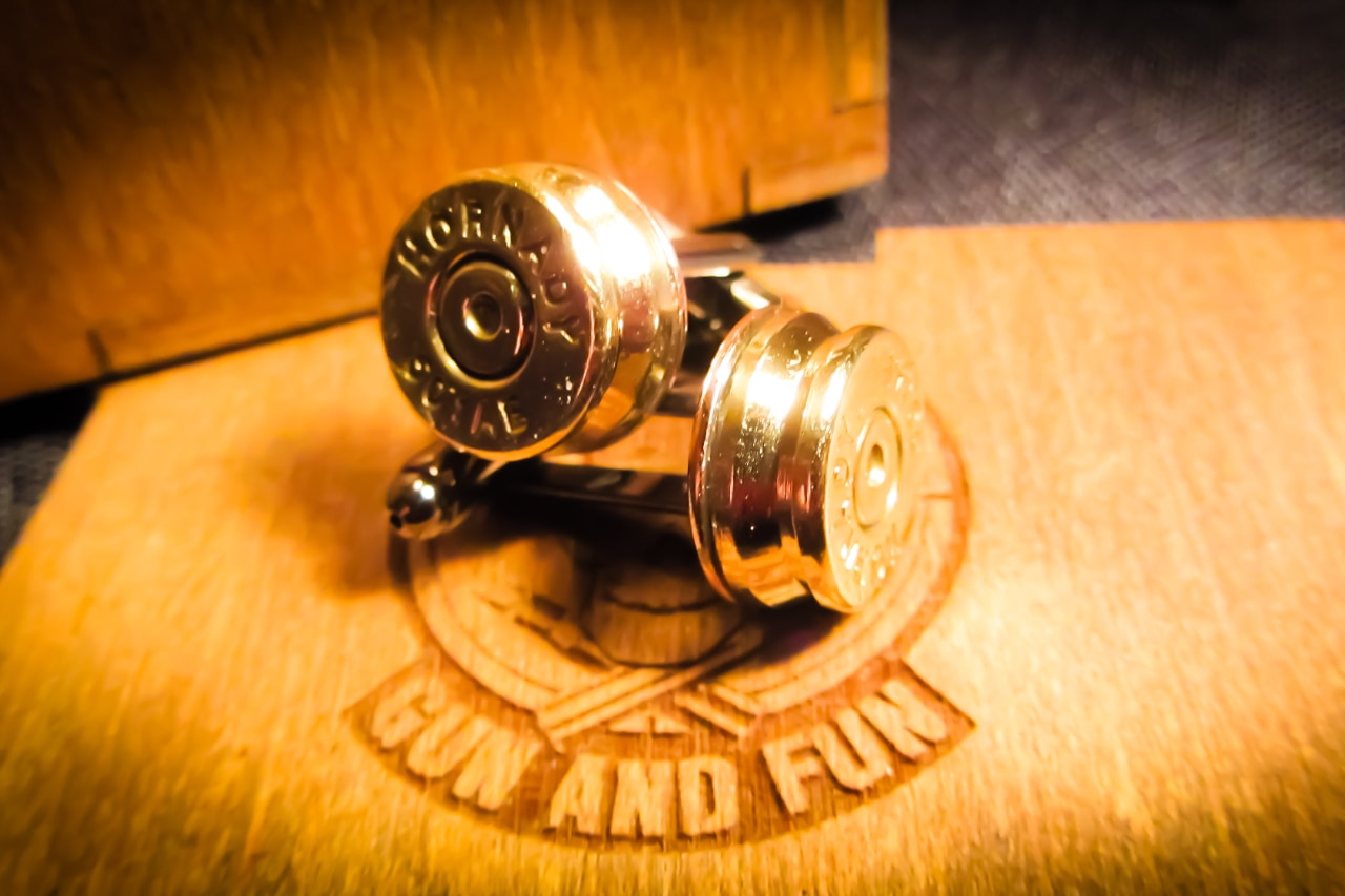 Запонки из гильз .45 ACP или .50AE